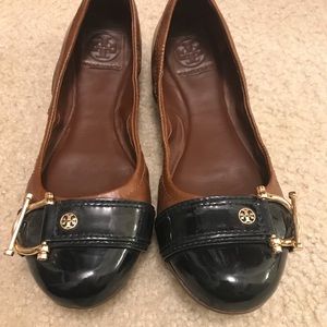 Tory Burch -Brown and Black Flats